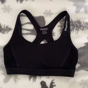 Black Reebok sports bra